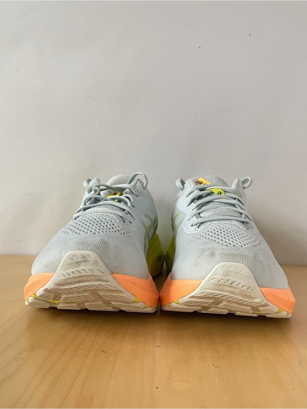 ASICS GT-1000 13 Women's Running Shoe - Light Gray with Yellow & Orange - Picture 2 of 8
